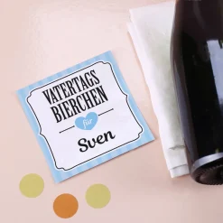 Vatertagsbierchen Flaschenaufkleber mit Name bedruckt