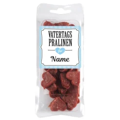 Vatertagssnack Mini Salamiherzen oder Lollies mit Name auf dem Etikett