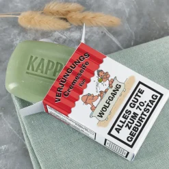 Verjüngungsseife zum Geburtstag mit persönlicher Verpackung
