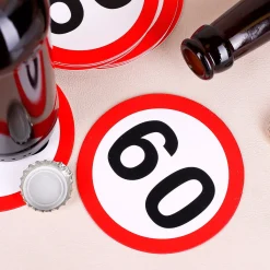 Verkehrszeichen Bierdeckel zum 60. Geburtstag