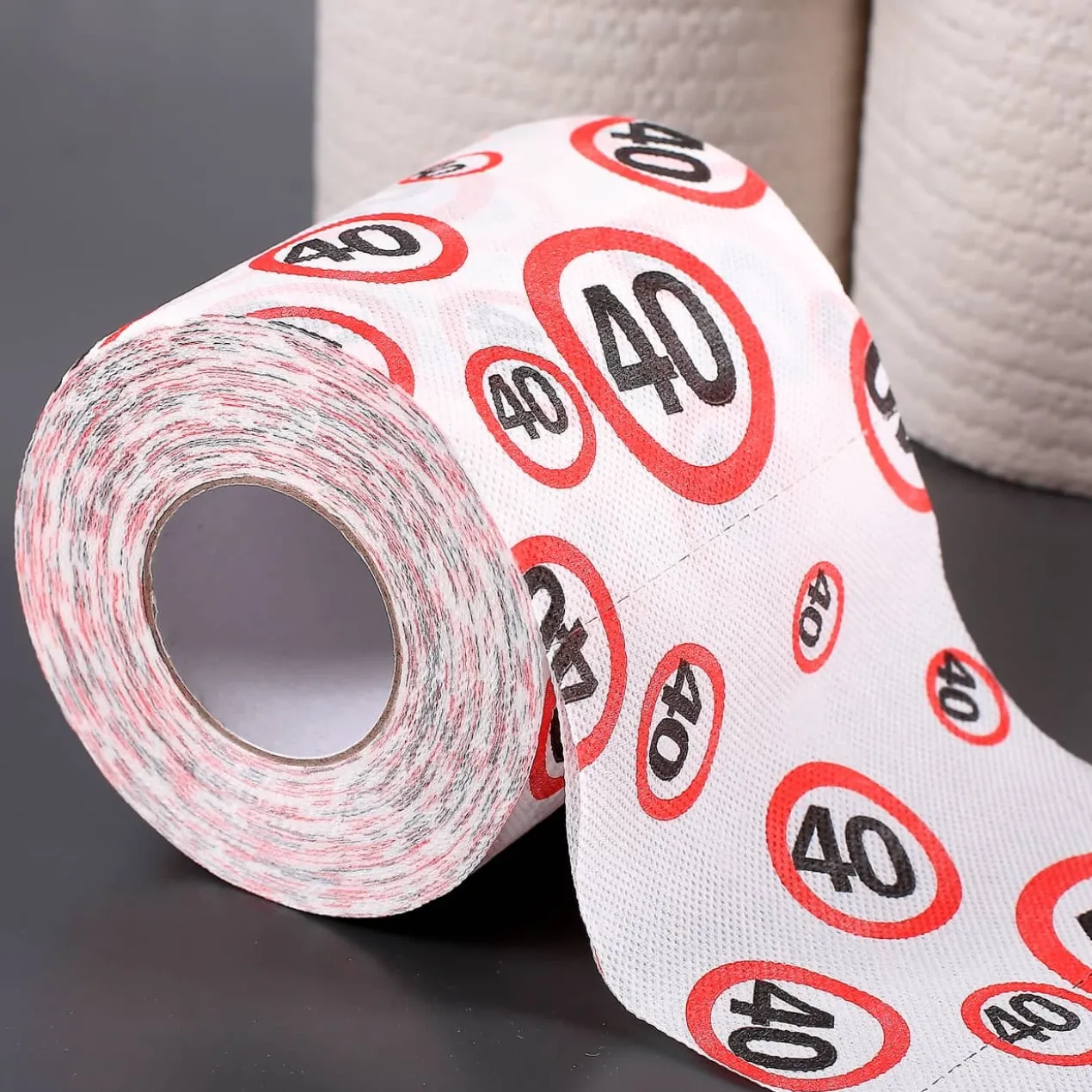 Verkehrszeichen Klopapier zum 40. Geburtstag