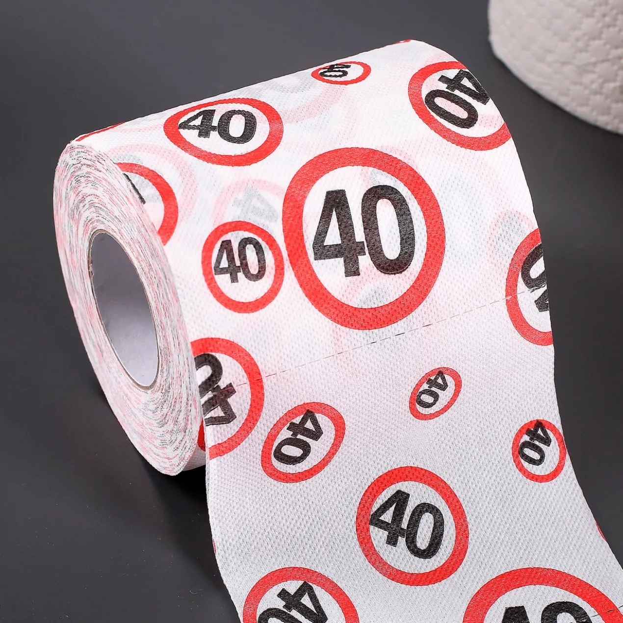 Verkehrszeichen Klopapier zum 40. Geburtstag
