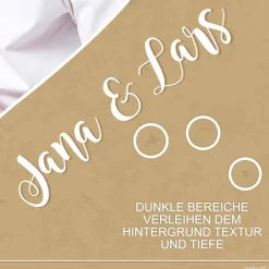 Vintage Herzbanner zum Ausschneiden für das Brautpaar mit Ihrem Foto