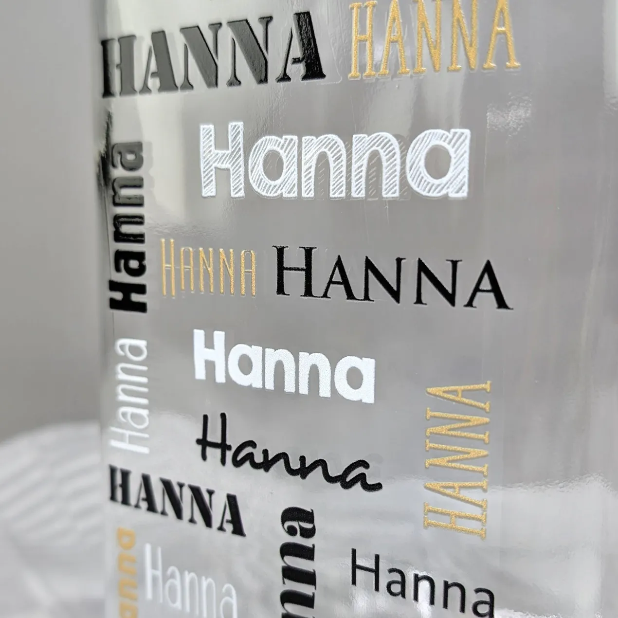 Vorratsglas mit Bambusdeckel & Name personalisiert als Geldgeschenk | Keksdose für Naschkatzen