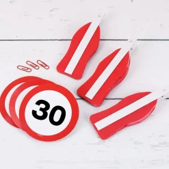 Waben Deko Verkehrsschild 30