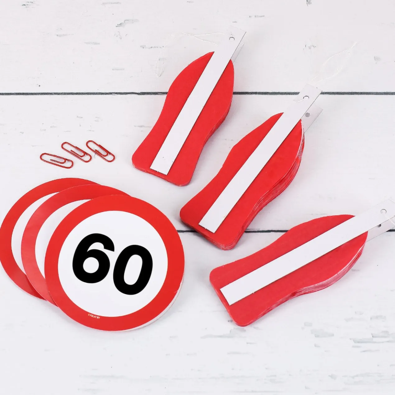 Waben Deko Verkehrsschild 60