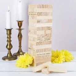 Wackelturm Gästebuch zur Hochzeit mit persönlicher Geschenkbox