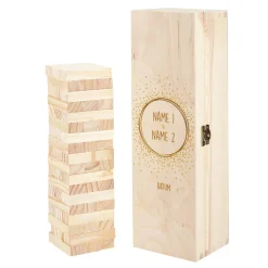 Wackelturm Gästebuch zur Hochzeit mit persönlicher Geschenkbox