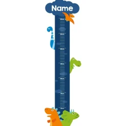 Wandtattoo Messlatte Dinosaurier - mit Namensaufdruck