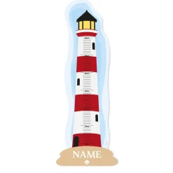 Wandtattoo Messlatte Leuchtturm mit Namensaufdruck für Kinderzimmer