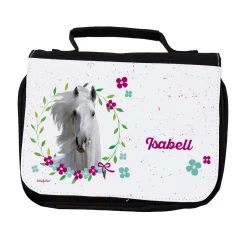 Waschtasche mit Pferdemotiv und Name