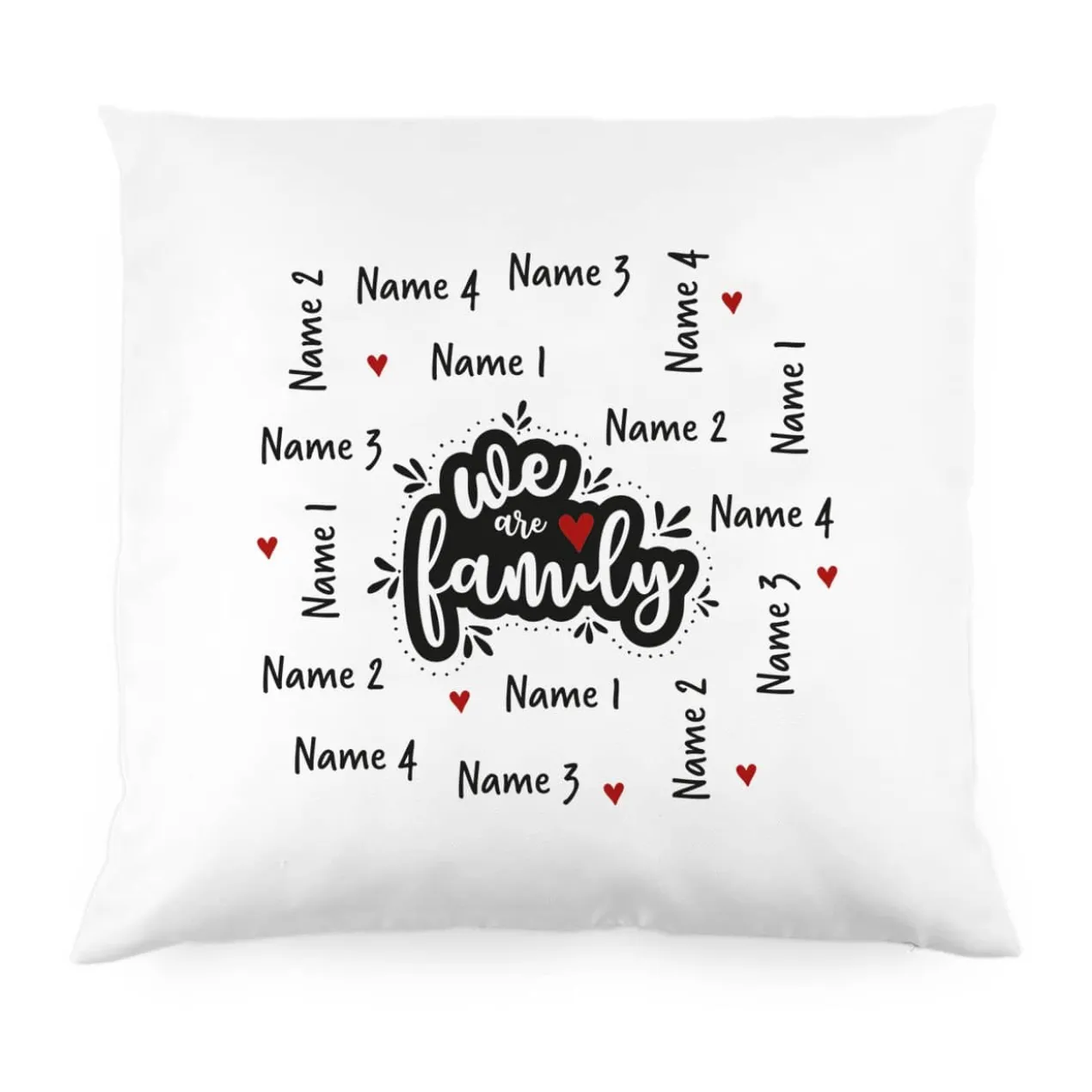 We are family - Kissen mit vier Namen