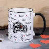 We are family - Tasse mit vier Namen