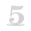 Weiße Dekozahl 5