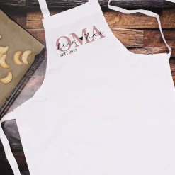Weiße Schürze - Oma seit - mit persönlichem Aufdruck