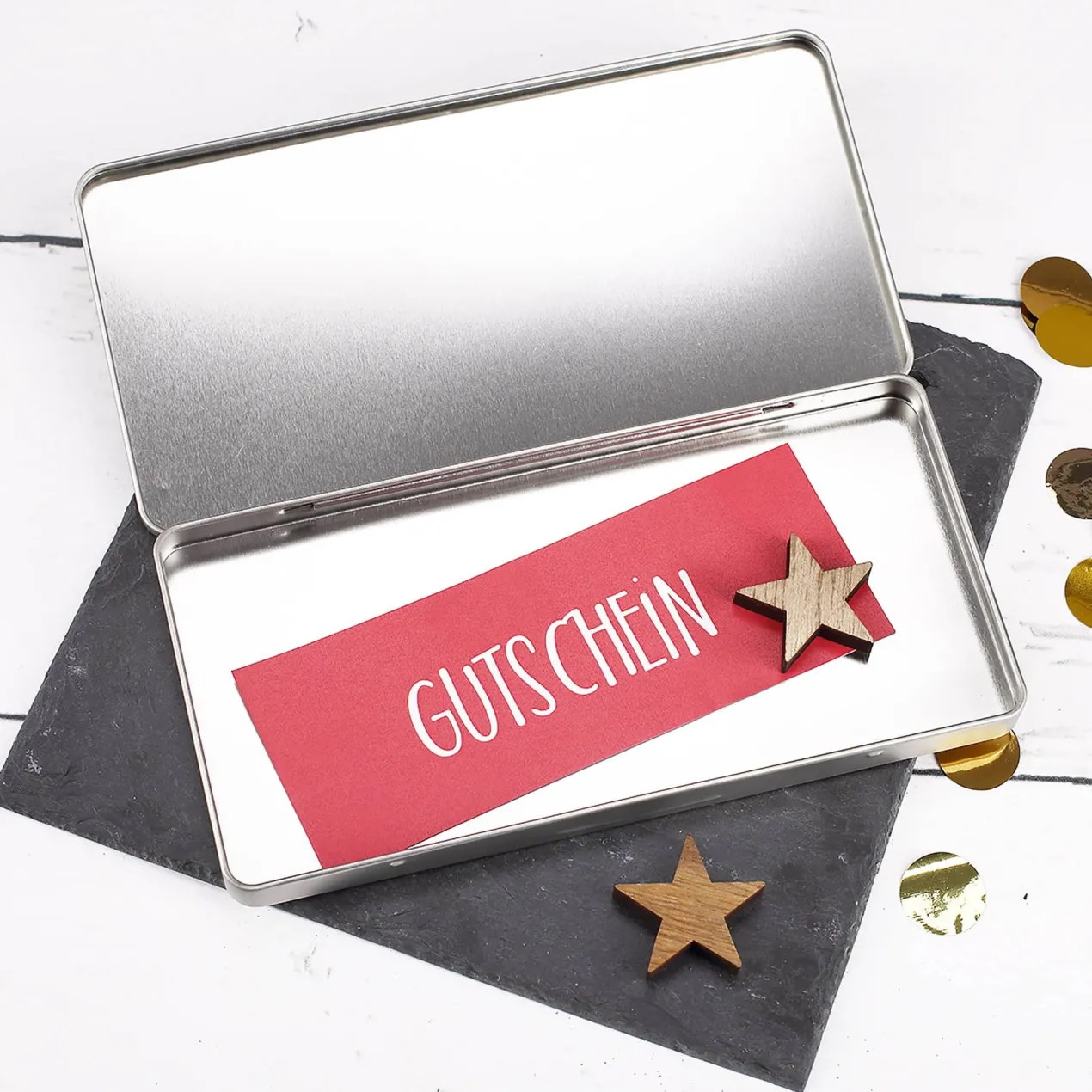 Weihnachtliche Geschenkverpackung für Geldgeschenke mit Foto