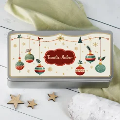 Weihnachtliche Plätzchendose mit Name bedruckt