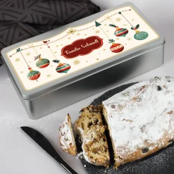 Weihnachtliche Plätzchendose mit Name bedruckt