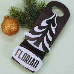 Weihnachtlicher Flaschenanhänger als Geldgeschenk zum selbst Befüllen