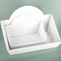 Weihnachtlicher Geschenkkorb mit Schneeflockenmotiv und Wunschtext
