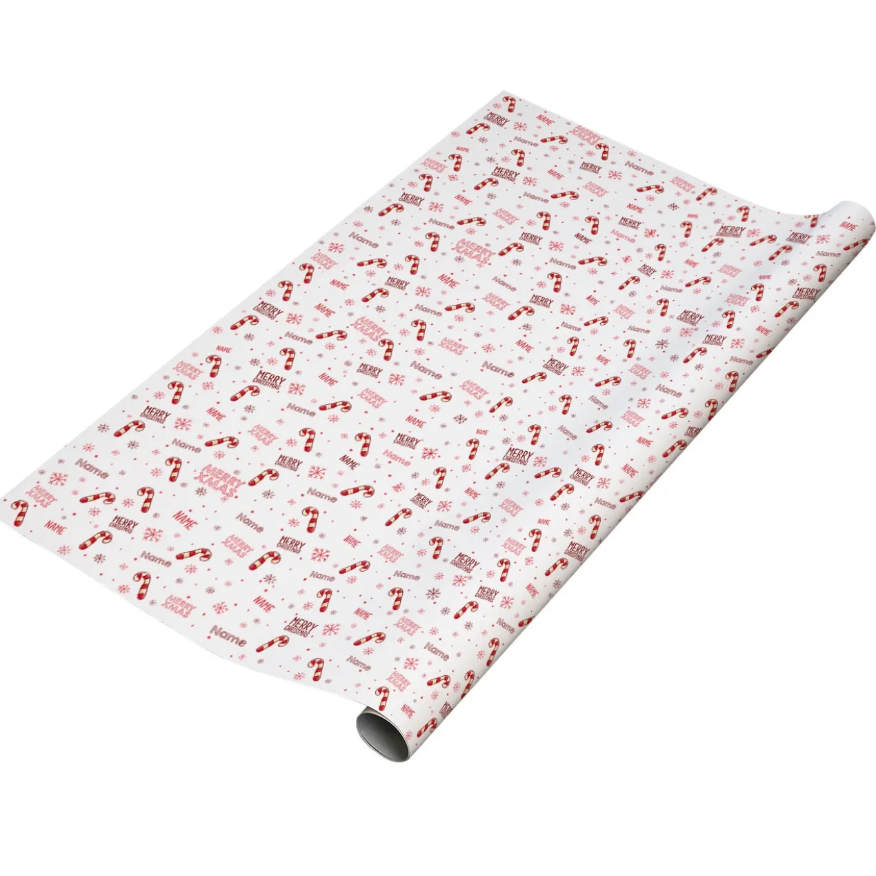 Weihnachtliches Geschenkpapier mit Name