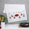 Weihnachtliches Geschirrtuch mit Name bedruckt