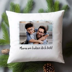 weihnachtliches Kissen - mit Ihrem Foto und Text