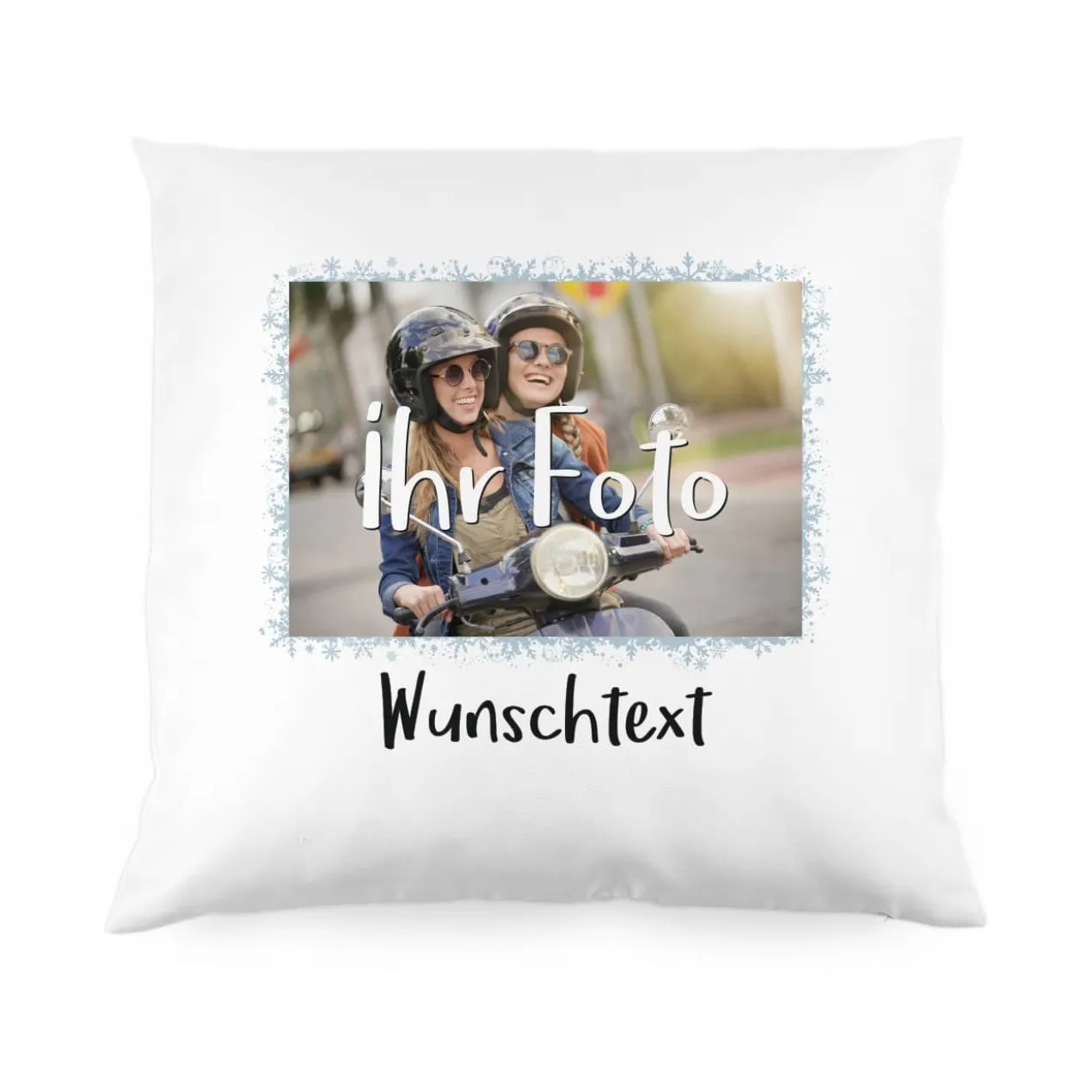 weihnachtliches Kissen - mit Ihrem Foto und Text