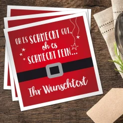 Weihnachts - Bieraufkleber mit Wunschtext, 3er Set