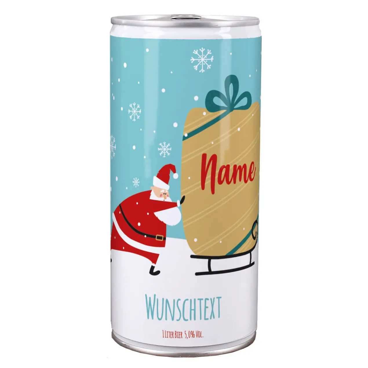Weihnachts-Bier mit Name und Wunschtext, 1 Liter