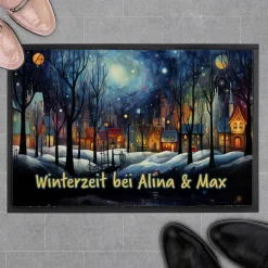 Weihnachts-Fußmatte mit Ihrem Text - verschiedene Motive zur Auswahl