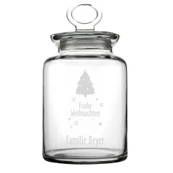 Weihnachtsgeschenk Glasdose zum Befüllen