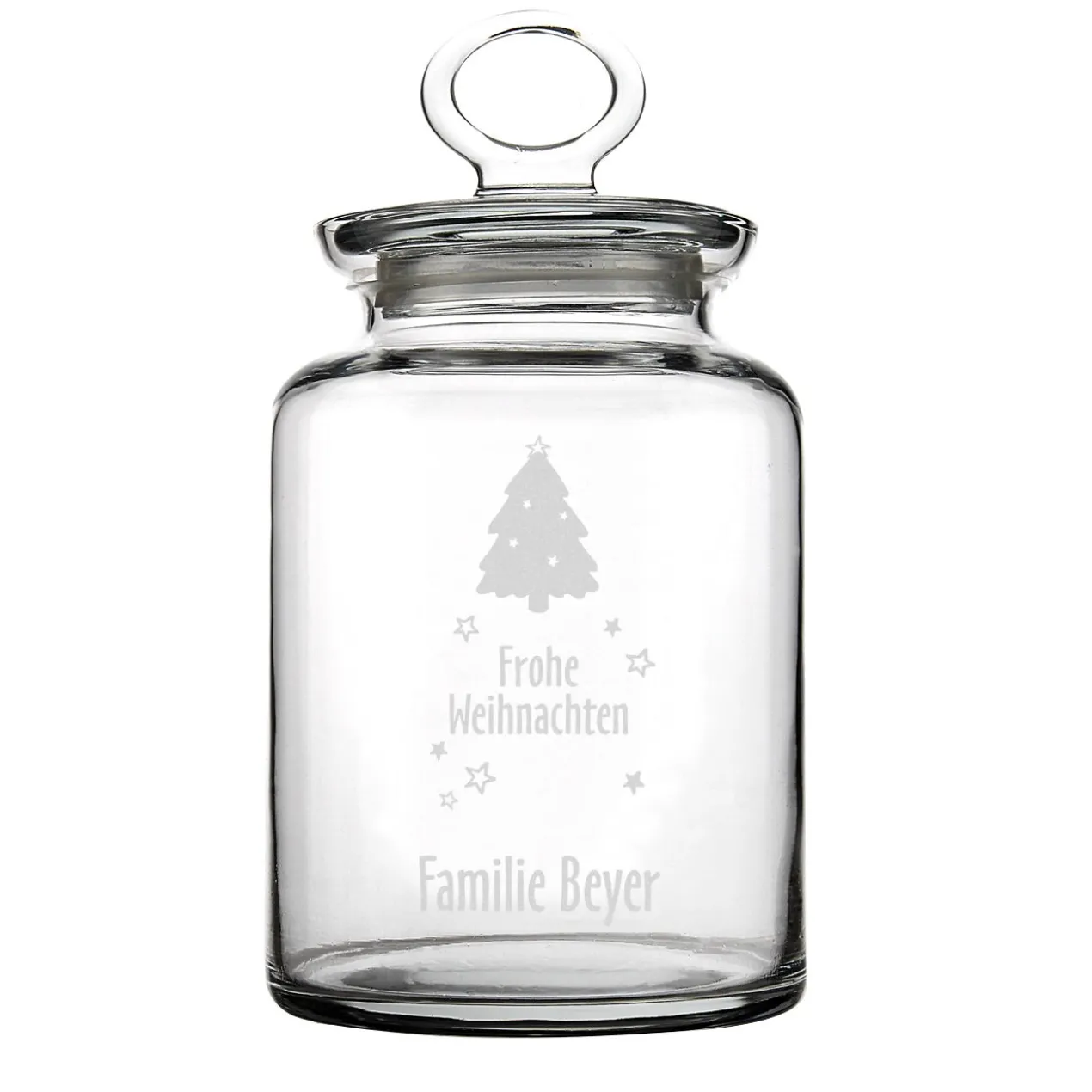 Weihnachtsgeschenk Glasdose zum Befüllen