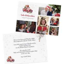 Weihnachtskarte mit Ihren Fotos und festlichem Pick-up