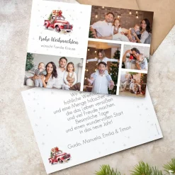 Weihnachtskarte mit Ihren Fotos und festlichem Pick-up