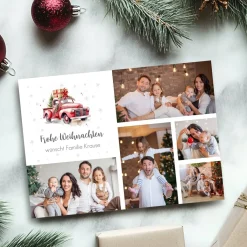 Weihnachtskarte mit Ihren Fotos und festlichem Pick-up