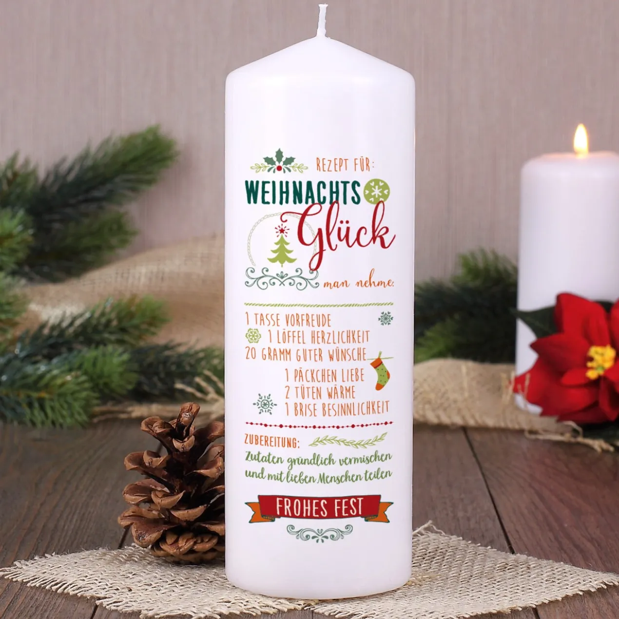 Weihnachtskerze - Rezept für Weihnachtsglück