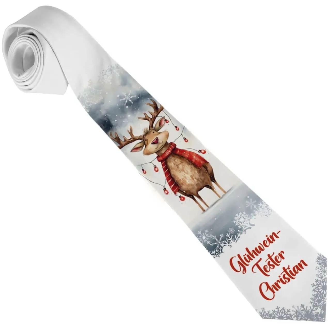 Weihnachts-Krawatte - Crazy Christmas - mit Ihrem Text, 3 Motive zur Auswahl