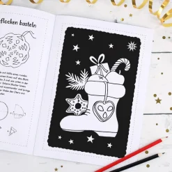 Weihnachts-Malbuch mit Name - 24 Seiten Malen, Basteln, Rätseln DIN A4