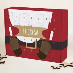 Weihnachtsmann-Adventskalender mit Ihrem Wunschnamen
