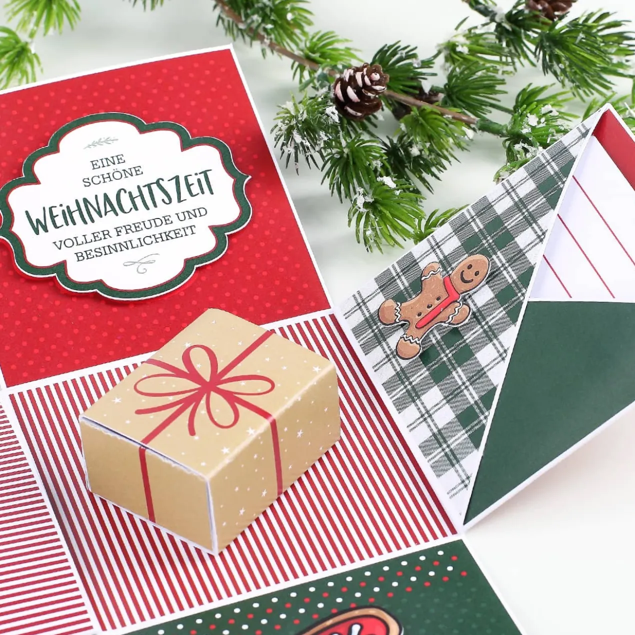 Weihnachtsmann - Überraschungsbox für Geldgeschenke, Gutscheine und Glückwünsche