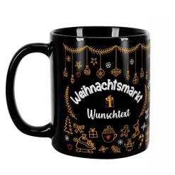 Weihnachtsmarkt-Tasse mit Ihrem Wunschtext