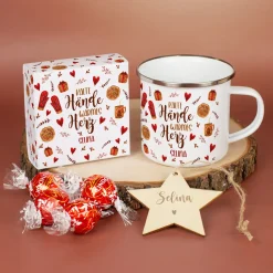 Weihnachtsmarkt-to-Go personalisiert mit Name & Wunschtext im Geschenkkorb | Geschenkset zu Weihnachten