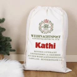 Weihnachtspost - XL Geschenksack mit Namensaufdruck