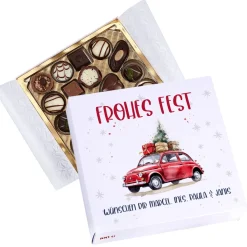 Weihnachts-Pralinés von Lindt mit Ihrem Text & Santa's Fuhrpark