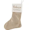 Weihnachtssocke mit Name und Ornament bedruckt