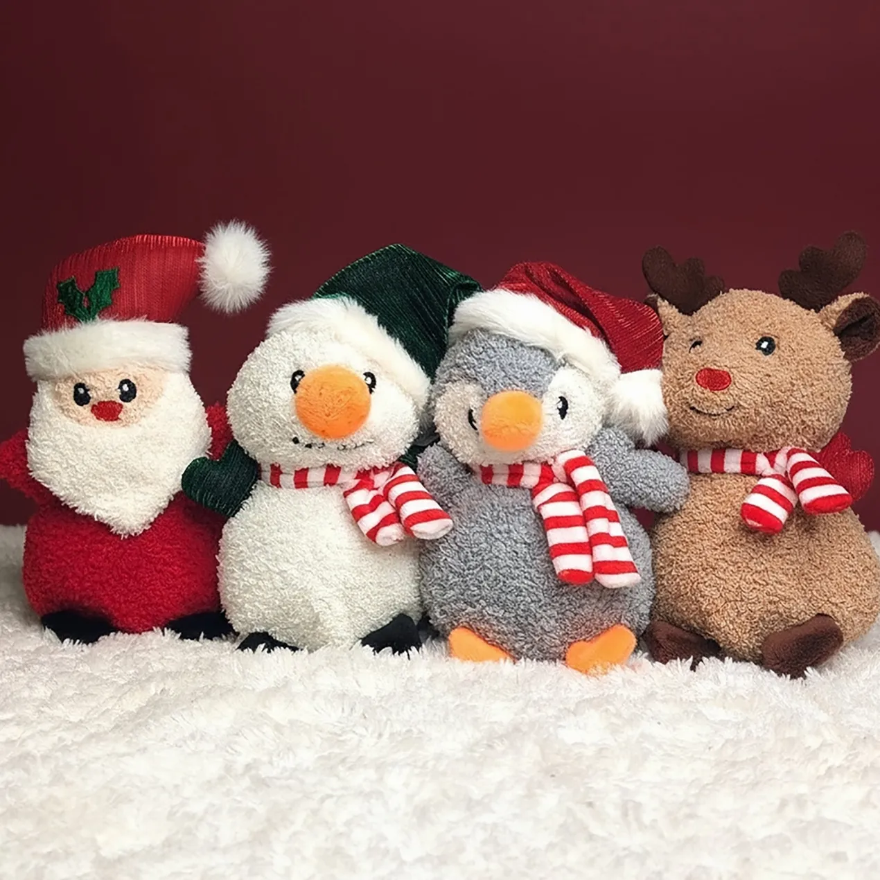 Weihnachts-Stofftiere in 4 Varianten | Kuscheltiere