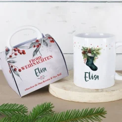 Weihnachts-Tasse in Tassentasche - 4 Motive auswählbar