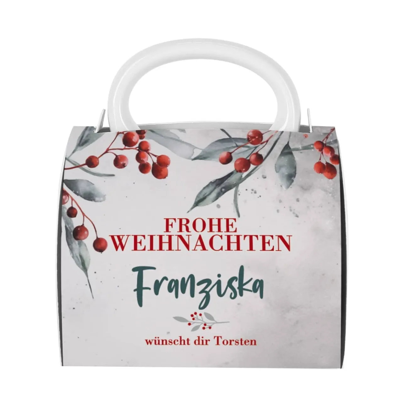 Weihnachts-Tasse in Tassentasche - 4 Motive auswählbar