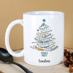 Weihnachtstasse mit Wunschtext
